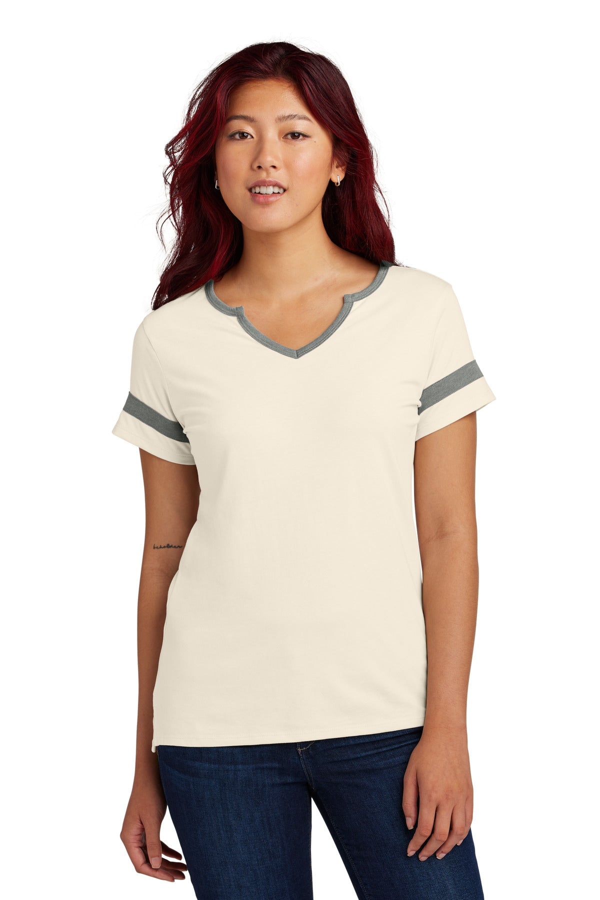 Custom Embroidery or DTF Print - Sport-Tek ®  Women's Halftime Notch Neck Tee LST6041