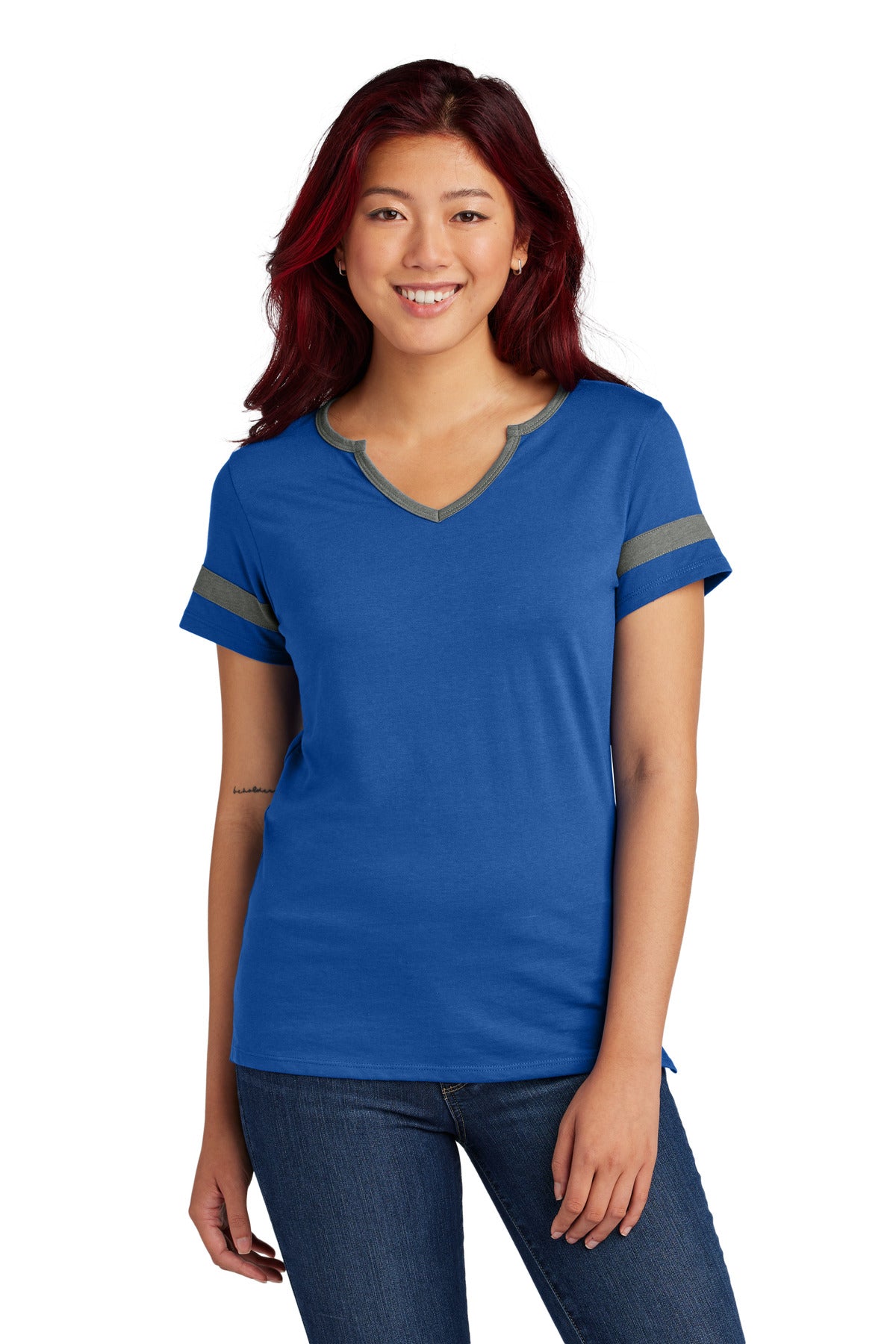 Custom Embroidery or DTF Print - Sport-Tek ®  Women's Halftime Notch Neck Tee LST6041