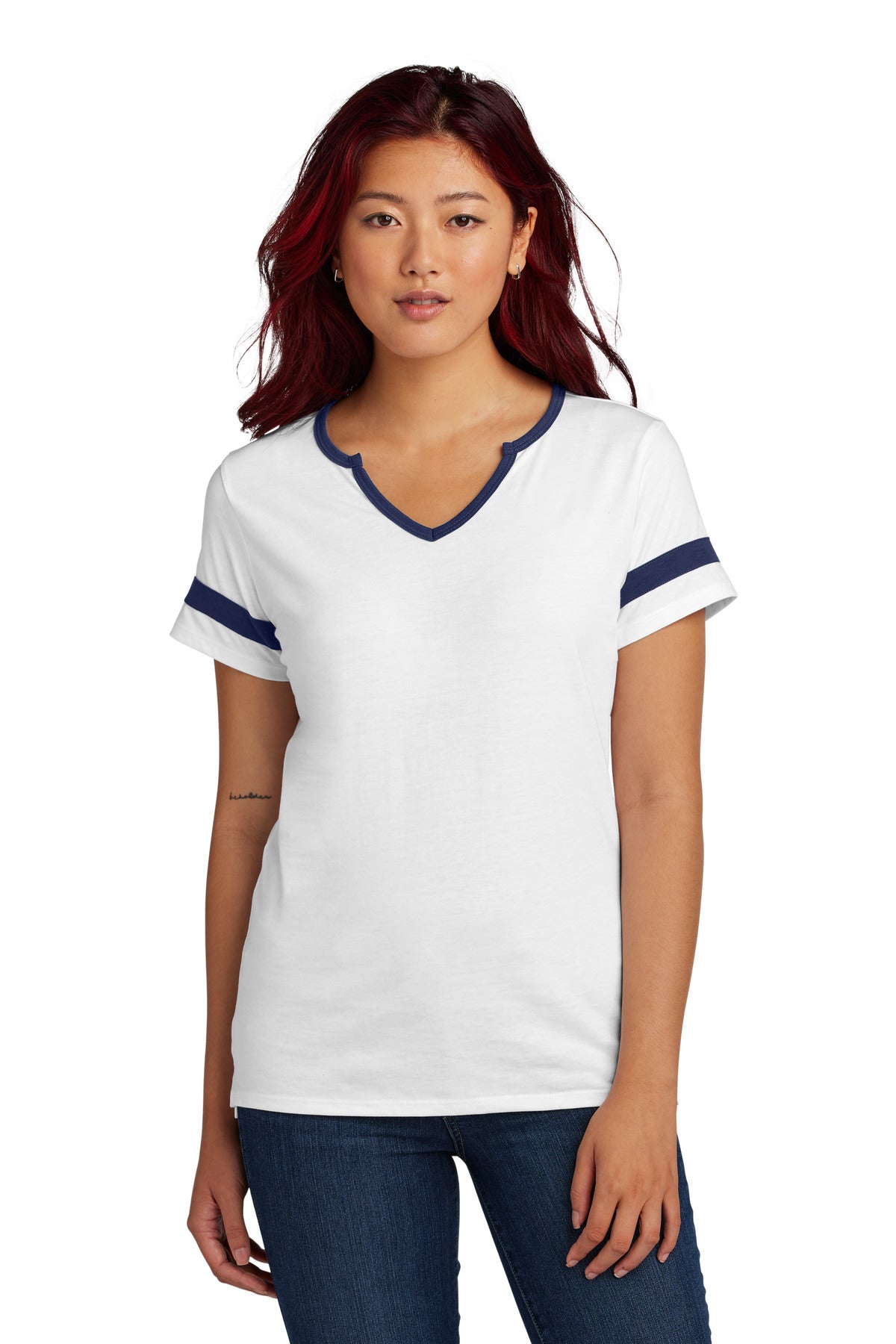 Custom Embroidery or DTF Print - Sport-Tek ®  Women's Halftime Notch Neck Tee LST6041