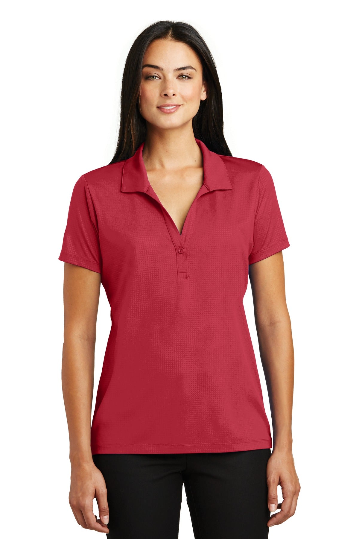 Custom Embroidered - Sport-Tek® Ladies Embossed PosiCharge® Tough Polo®. LST630