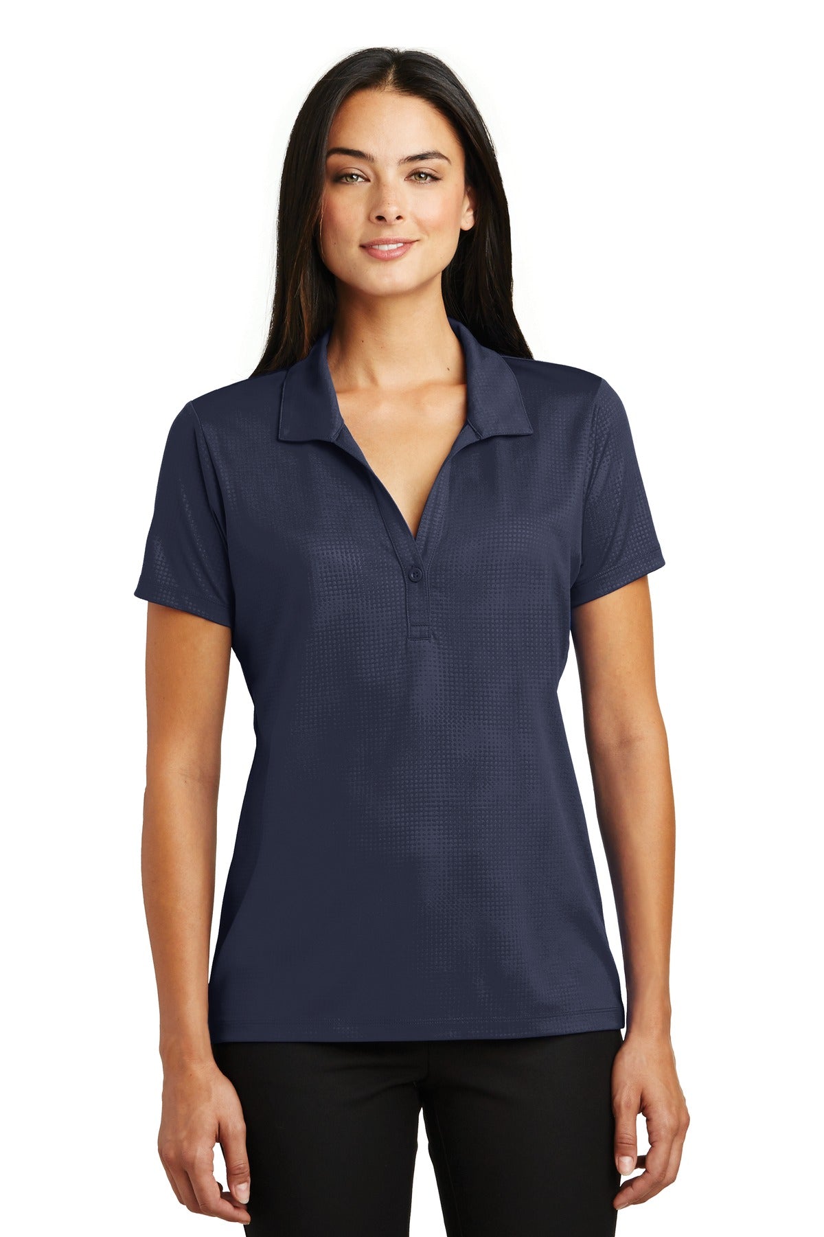 Custom Embroidered - Sport-Tek® Ladies Embossed PosiCharge® Tough Polo®. LST630