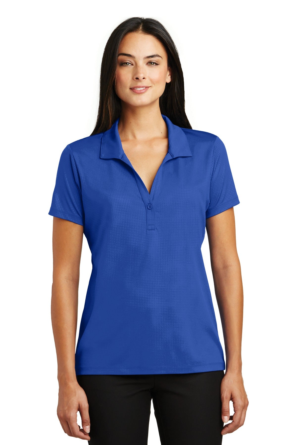 Custom Embroidered - Sport-Tek® Ladies Embossed PosiCharge® Tough Polo®. LST630