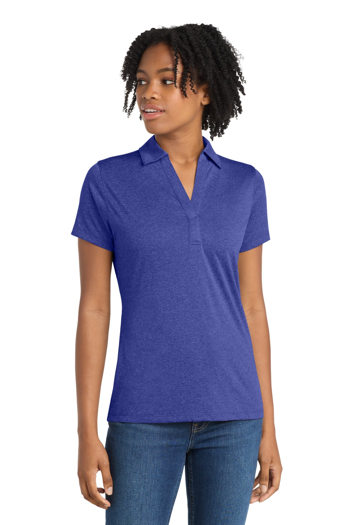 Custom Embroidery or DTF Print - Sport-Tek ®  Women's Heather Contender™ Polo. LST660