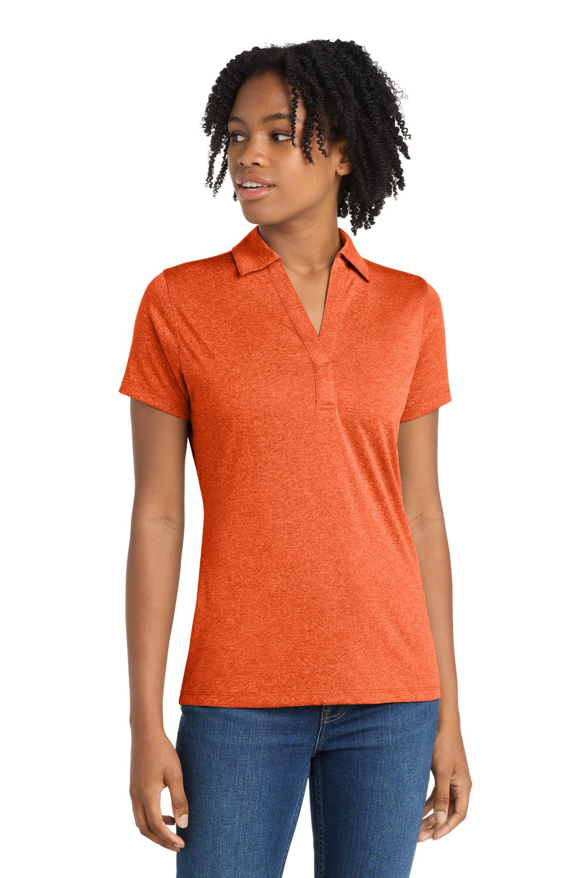 Custom Embroidery or DTF Print - Sport-Tek ®  Women's Heather Contender™ Polo. LST660
