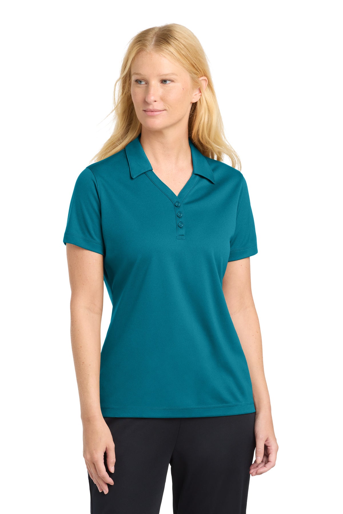 Custom Embroidery or DTF Print - Sport-Tek ®  Women's PosiCharge ®  Micro-Mesh Polo. LST680