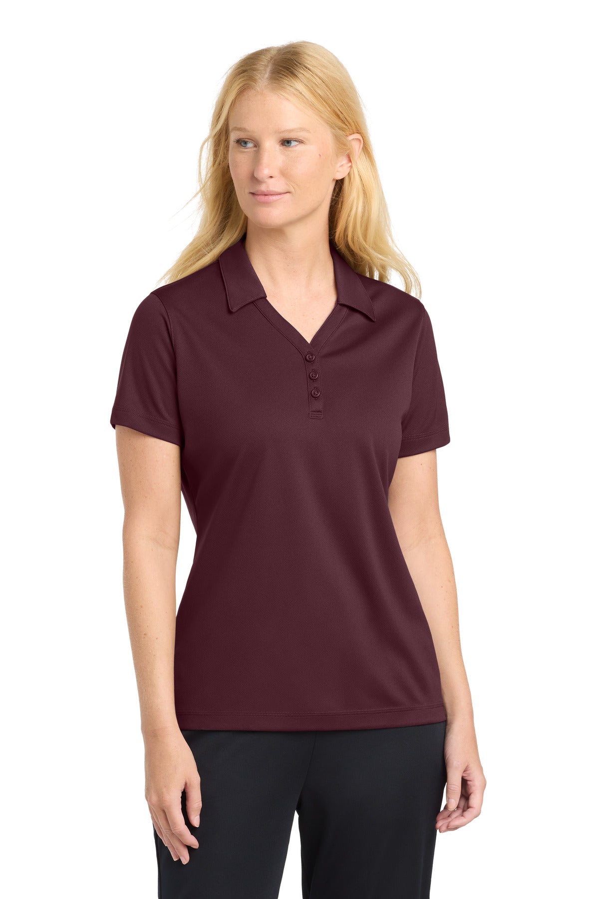 Custom Embroidery or DTF Print - Sport-Tek ®  Women's PosiCharge ®  Micro-Mesh Polo. LST680