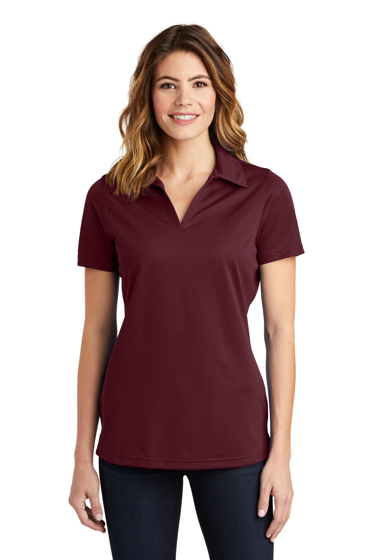 Custom Embroidered - Sport-Tek® Ladies PosiCharge® Active Textured Polo. LST690