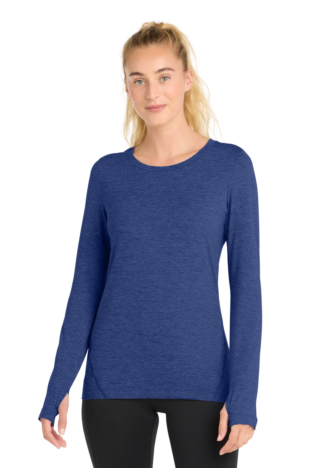 Custom Embroidery or DTF Print - Sport-Tek  ®  Women's Exchange 1.5 Long Sleeve Crew. LST710