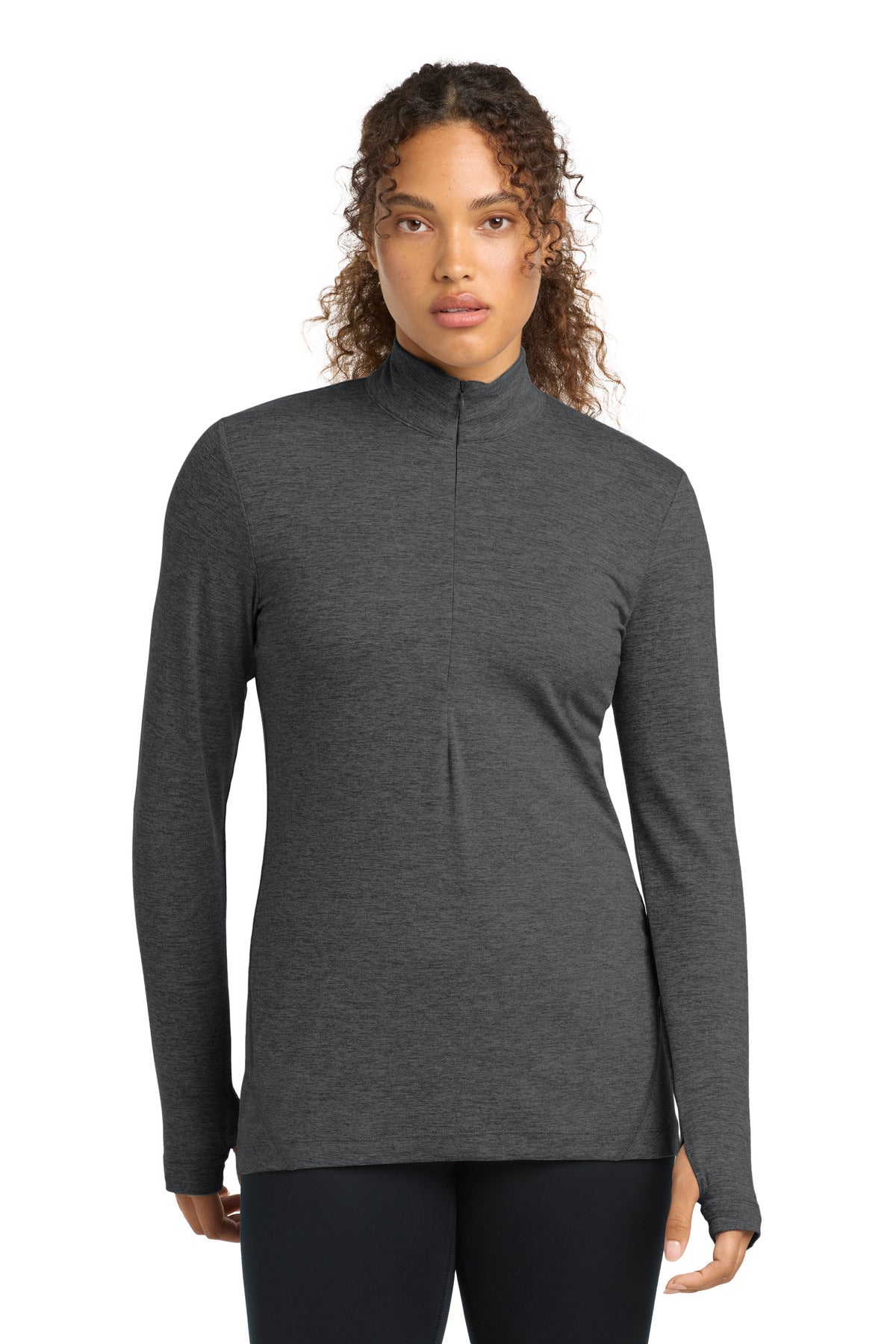 Custom Embroidery or DTF Print - Sport-Tek ®  Women's Exchange 1.5 Long Sleeve 1/2-Zip LST711