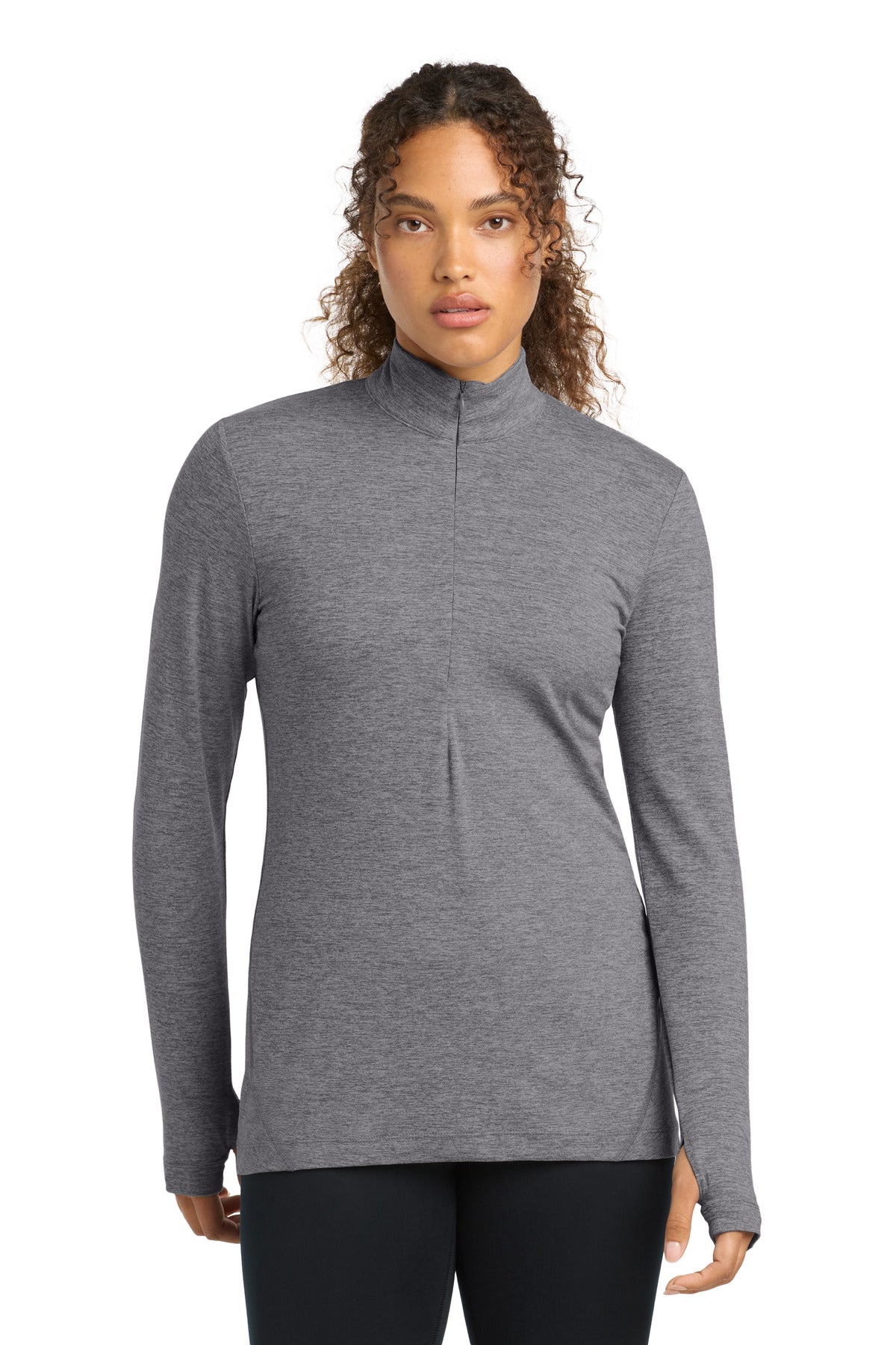 Custom Embroidery or DTF Print - Sport-Tek ®  Women's Exchange 1.5 Long Sleeve 1/2-Zip LST711