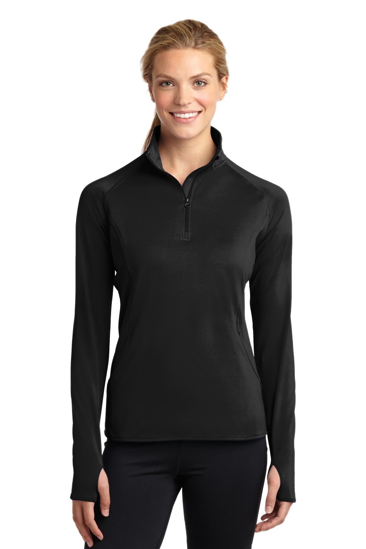 Custom Embroidered - Sport-Tek® Ladies Sport-Wick® Stretch 1/4-Zip Pullover. LST850