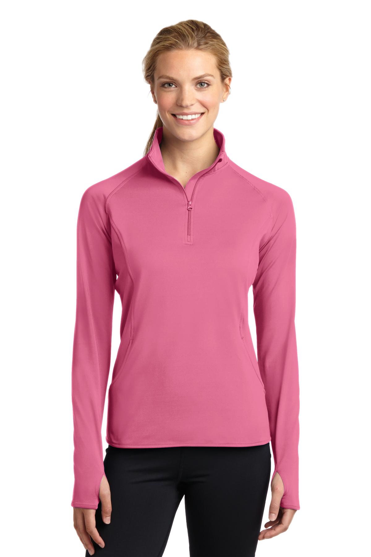 Custom Embroidered - Sport-Tek® Ladies Sport-Wick® Stretch 1/4-Zip Pullover. LST850