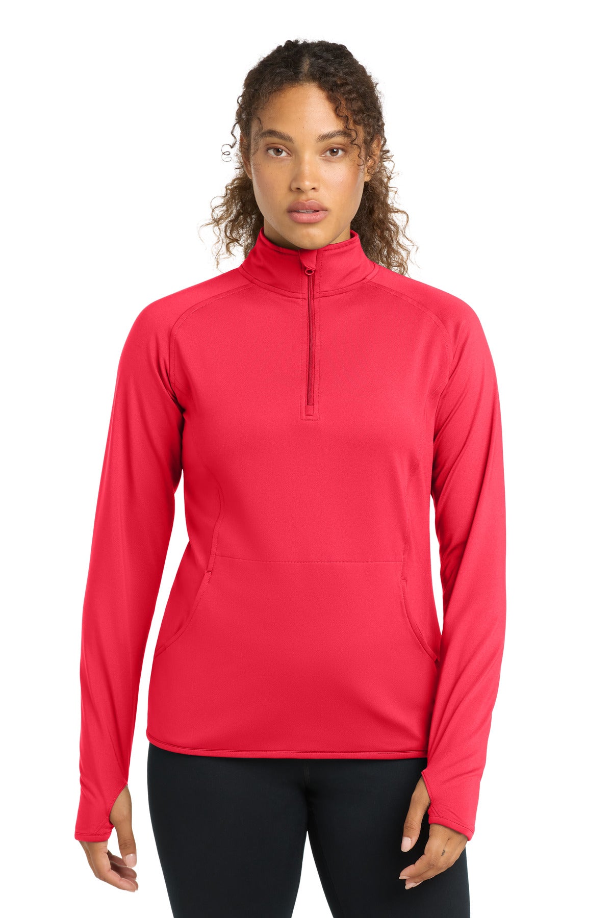 Custom Embroidery or DTF Print - Sport-Tek ®  Women's Sport-Wick ®  Stretch 1/4-Zip Pullover. LST850