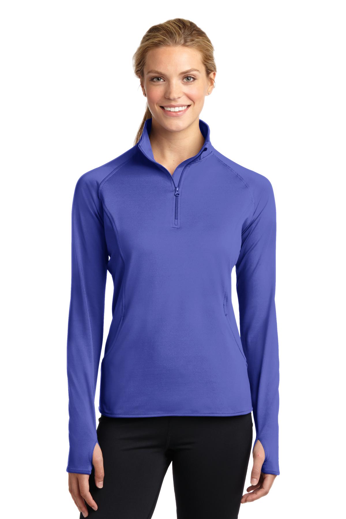 Custom Embroidered - Sport-Tek® Ladies Sport-Wick® Stretch 1/4-Zip Pullover. LST850