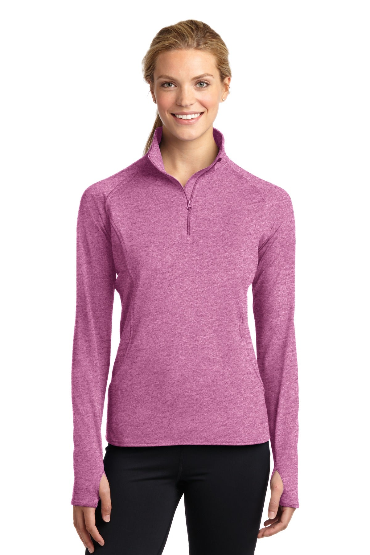 Custom Embroidered - Sport-Tek® Ladies Sport-Wick® Stretch 1/4-Zip Pullover. LST850