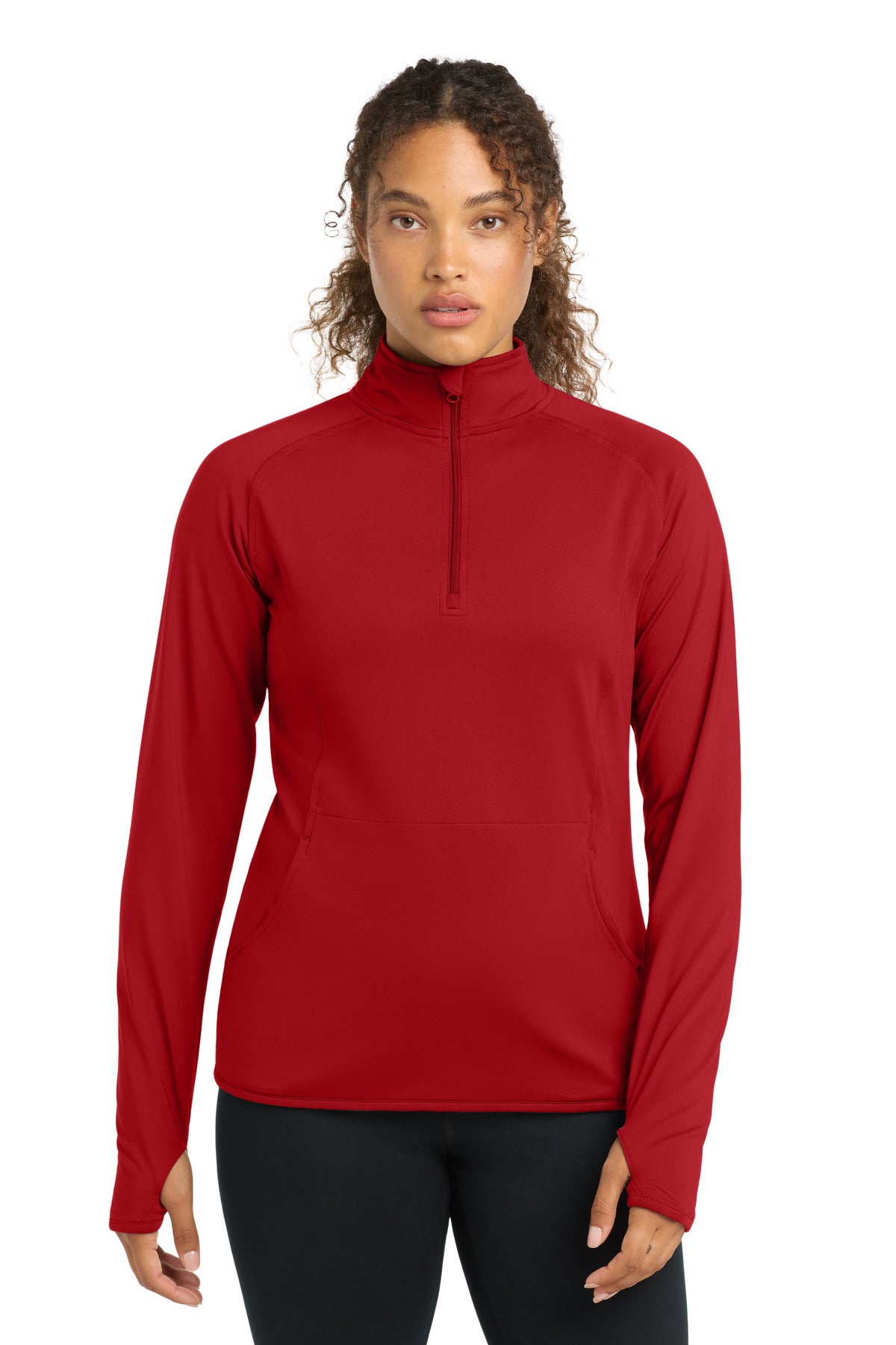 Custom Embroidery or DTF Print - Sport-Tek ®  Women's Sport-Wick ®  Stretch 1/4-Zip Pullover. LST850