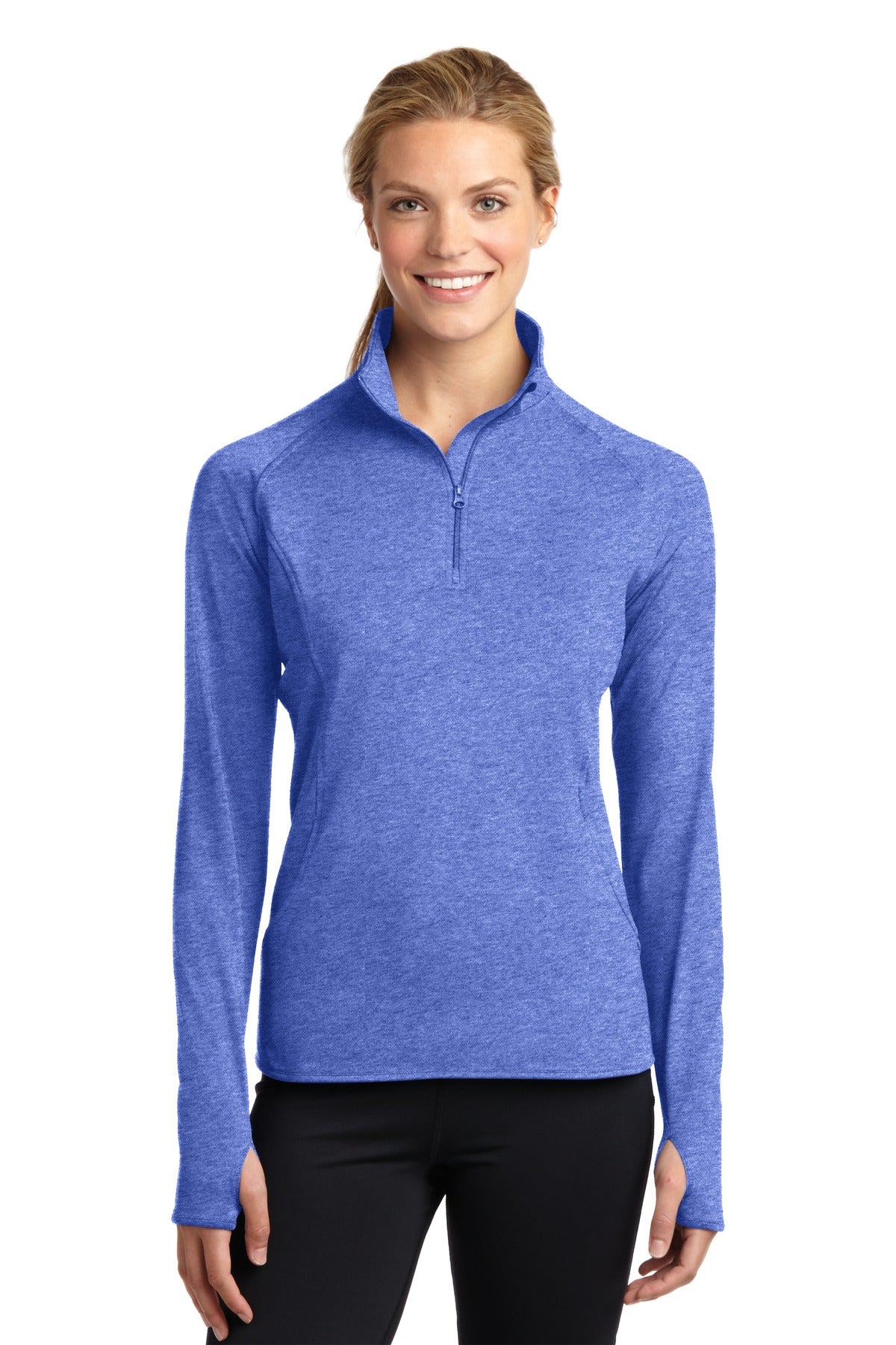 Custom Embroidered - Sport-Tek® Ladies Sport-Wick® Stretch 1/4-Zip Pullover. LST850