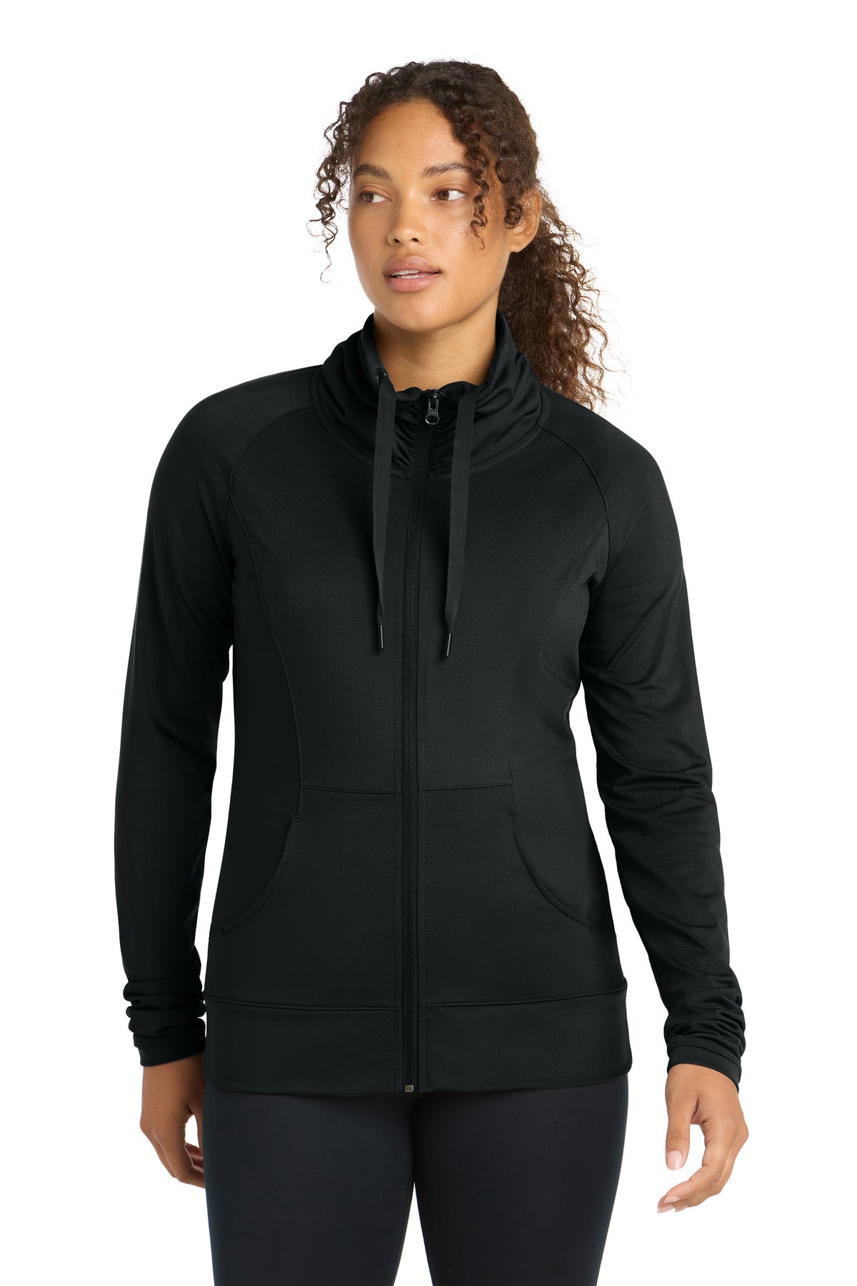 Custom Embroidery or DTF Print - Sport-Tek ®  Women's Sport-Wick ®  Stretch Full-Zip Jacket. LST852