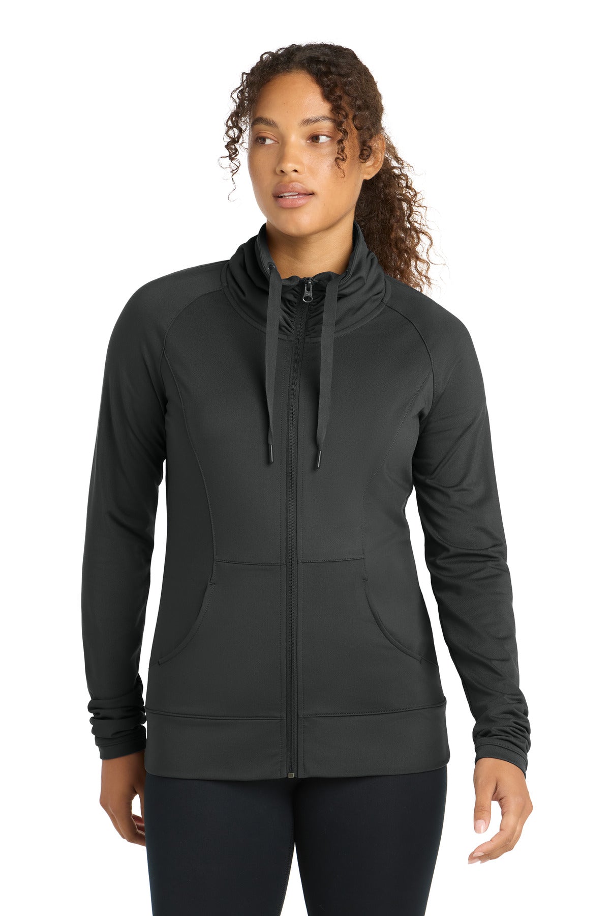 Custom Embroidery or DTF Print - Sport-Tek ®  Women's Sport-Wick ®  Stretch Full-Zip Jacket. LST852