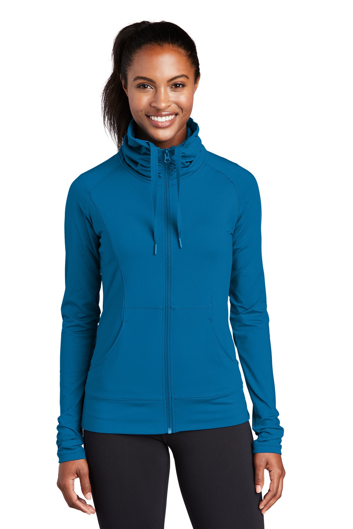 Custom Embroidered - Sport-Tek® Ladies Sport-Wick® Stretch Full-Zip Jacket. LST852