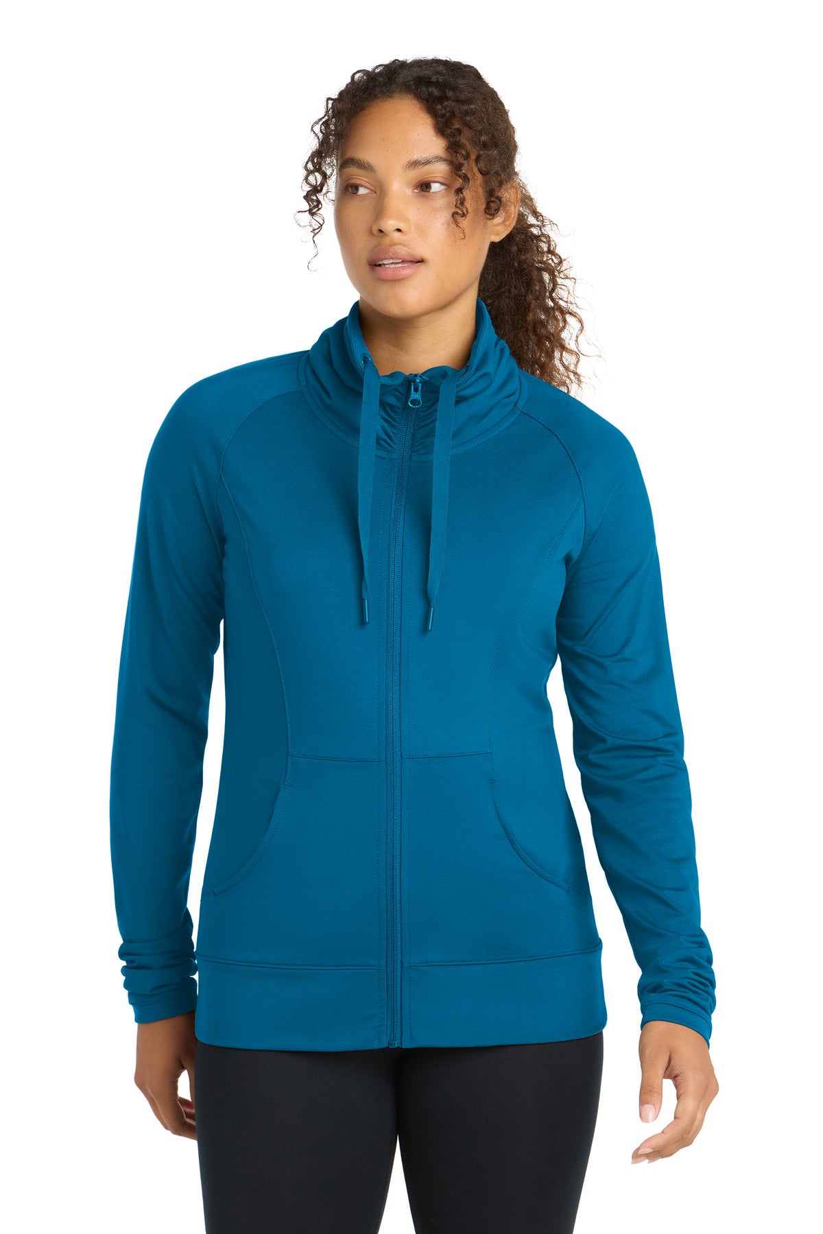 Custom Embroidery or DTF Print - Sport-Tek ®  Women's Sport-Wick ®  Stretch Full-Zip Jacket. LST852