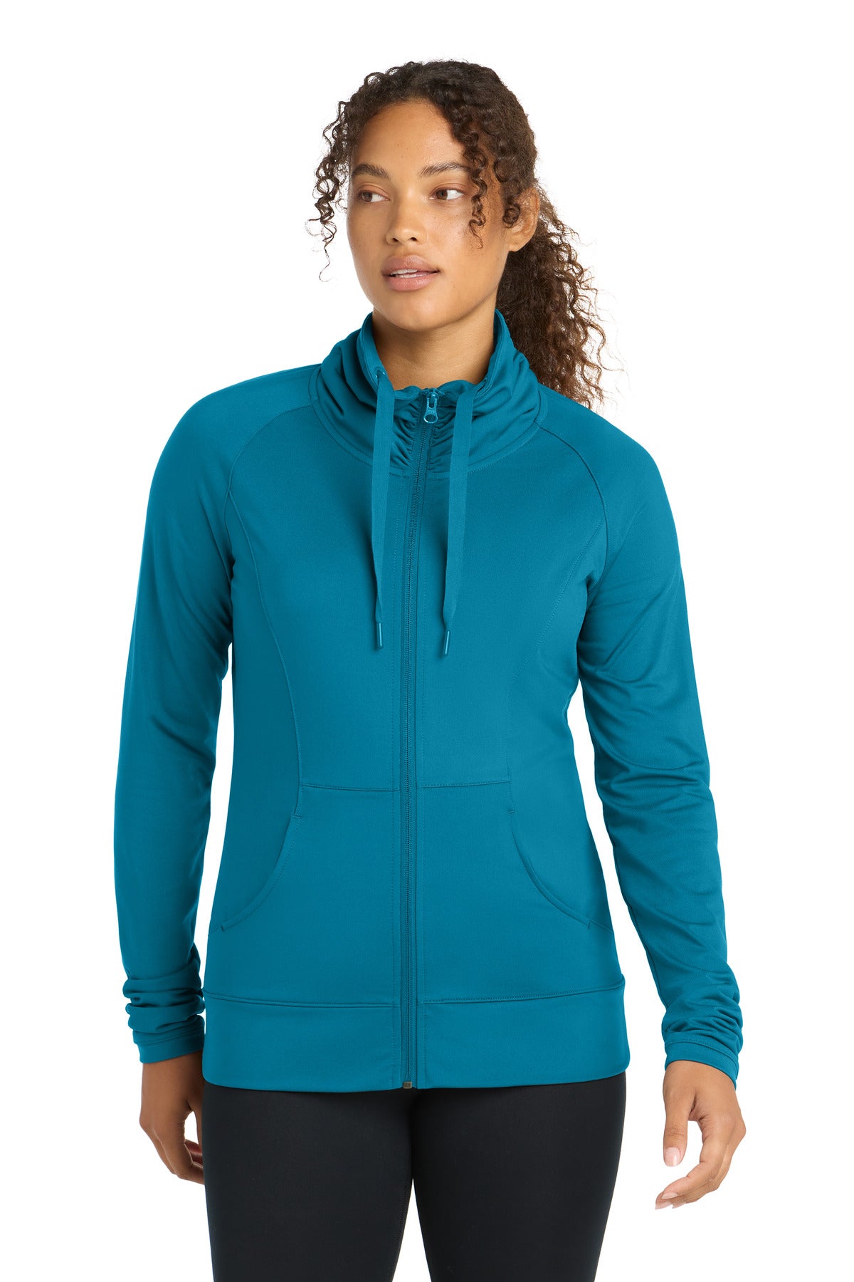 Custom Embroidery or DTF Print - Sport-Tek ®  Women's Sport-Wick ®  Stretch Full-Zip Jacket. LST852