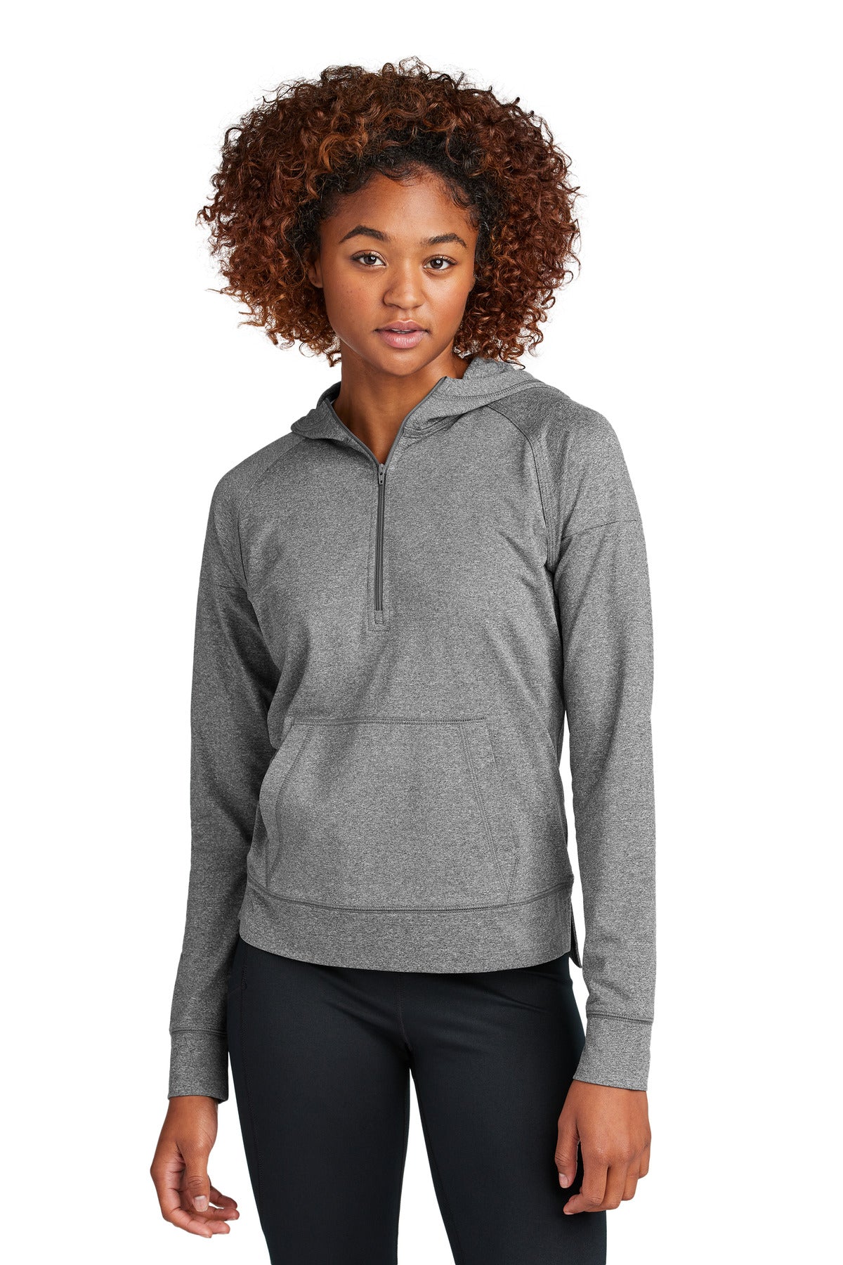 Custom Embroidered - Sport-Tek® Ladies Sport-Wick® Stretch 1/2-Zip Hoodie LST856