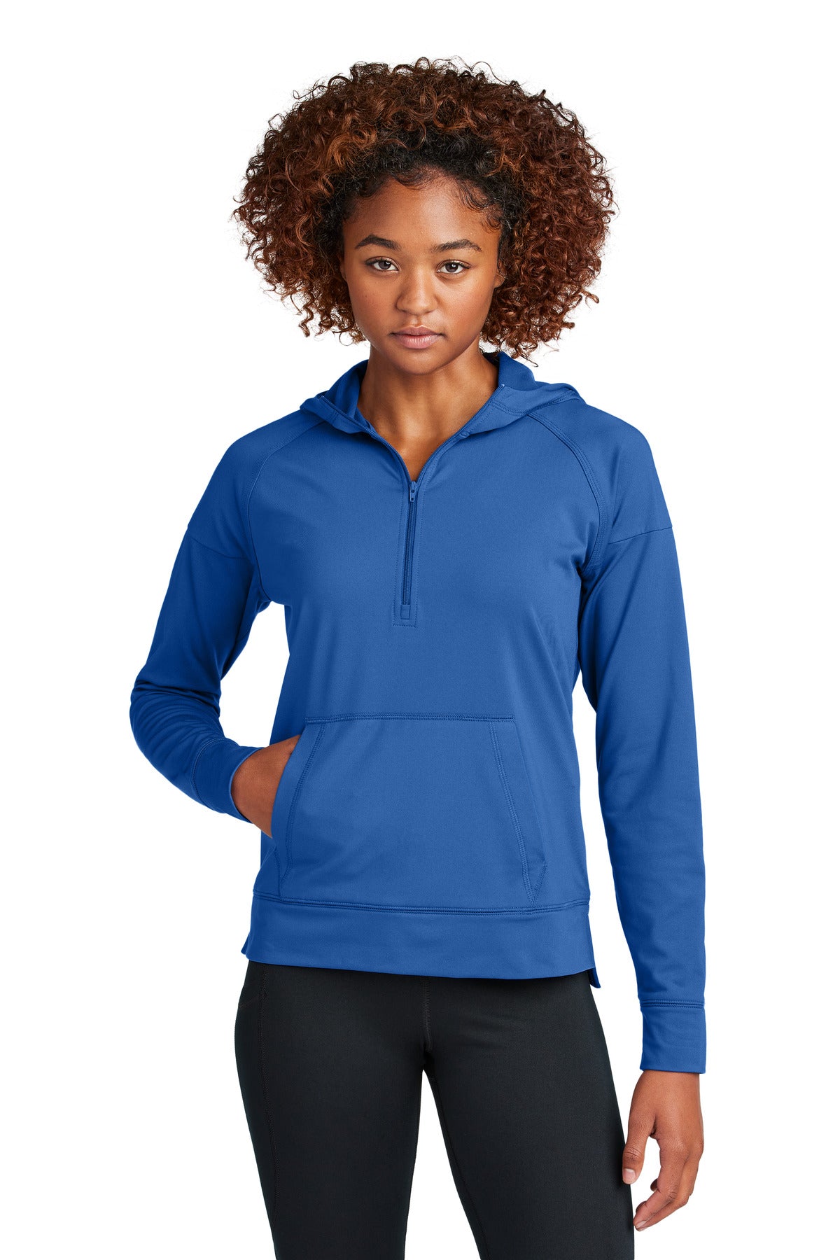 Custom Embroidered - Sport-Tek® Ladies Sport-Wick® Stretch 1/2-Zip Hoodie LST856