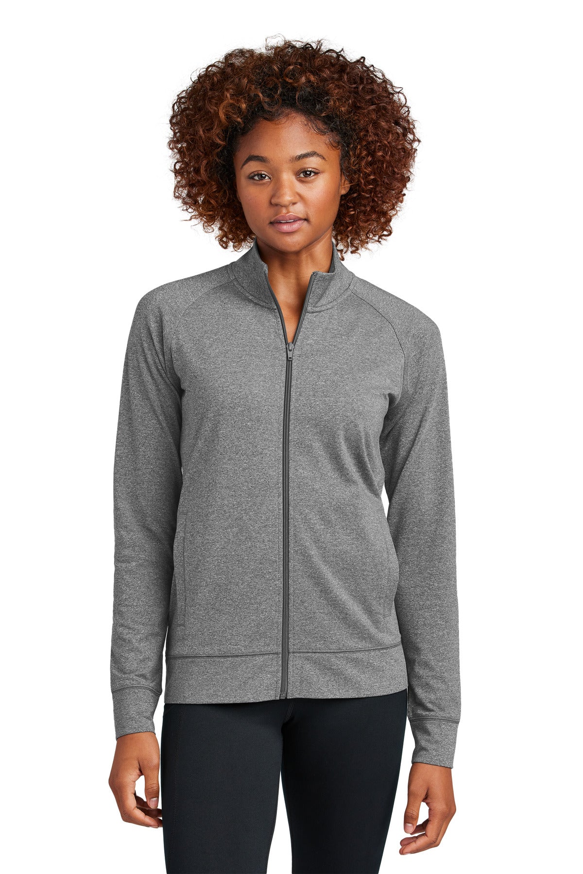 Custom Embroidered - Sport-Tek® Ladies Sport-Wick® Stretch Full-Zip Cadet Jacket LST857