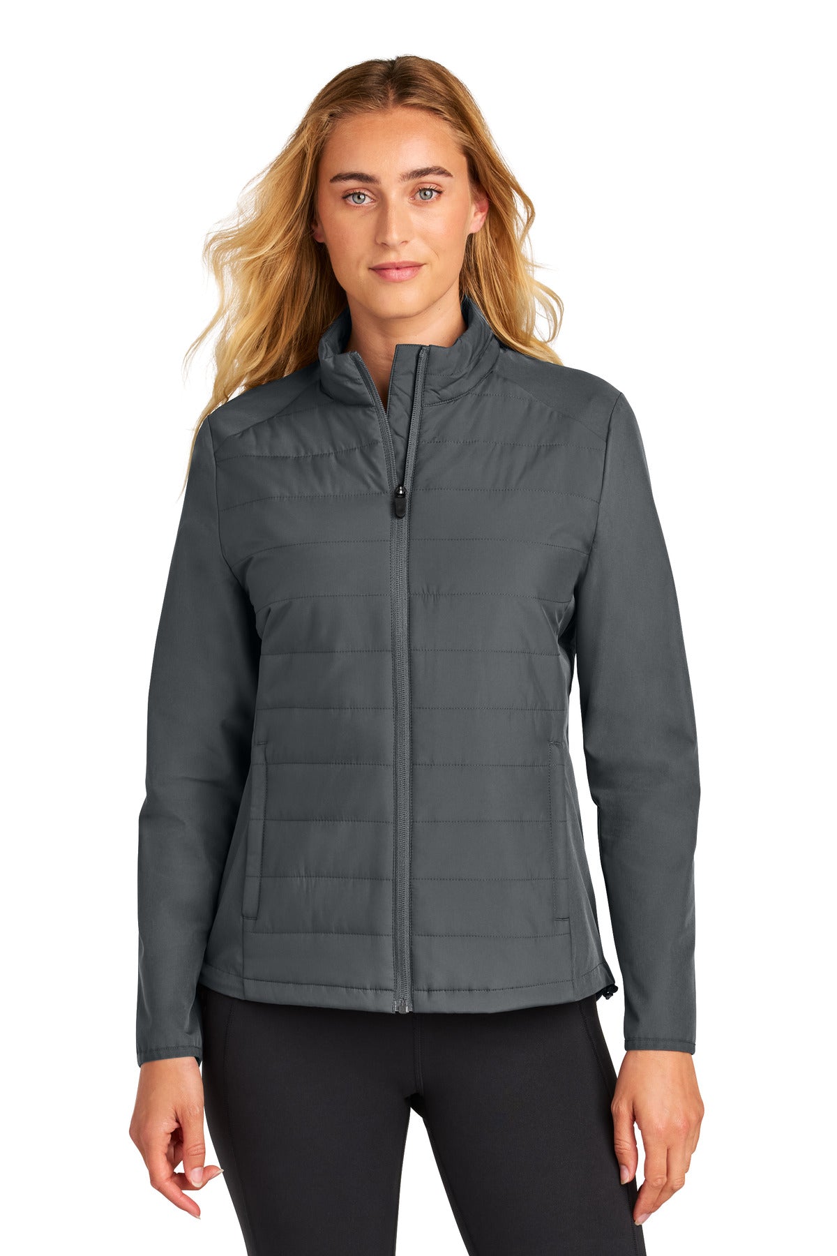 Custom Embroidery or DTF Print - Sport-Tek ®  Women's Teknical Hybrid Jacket LST940