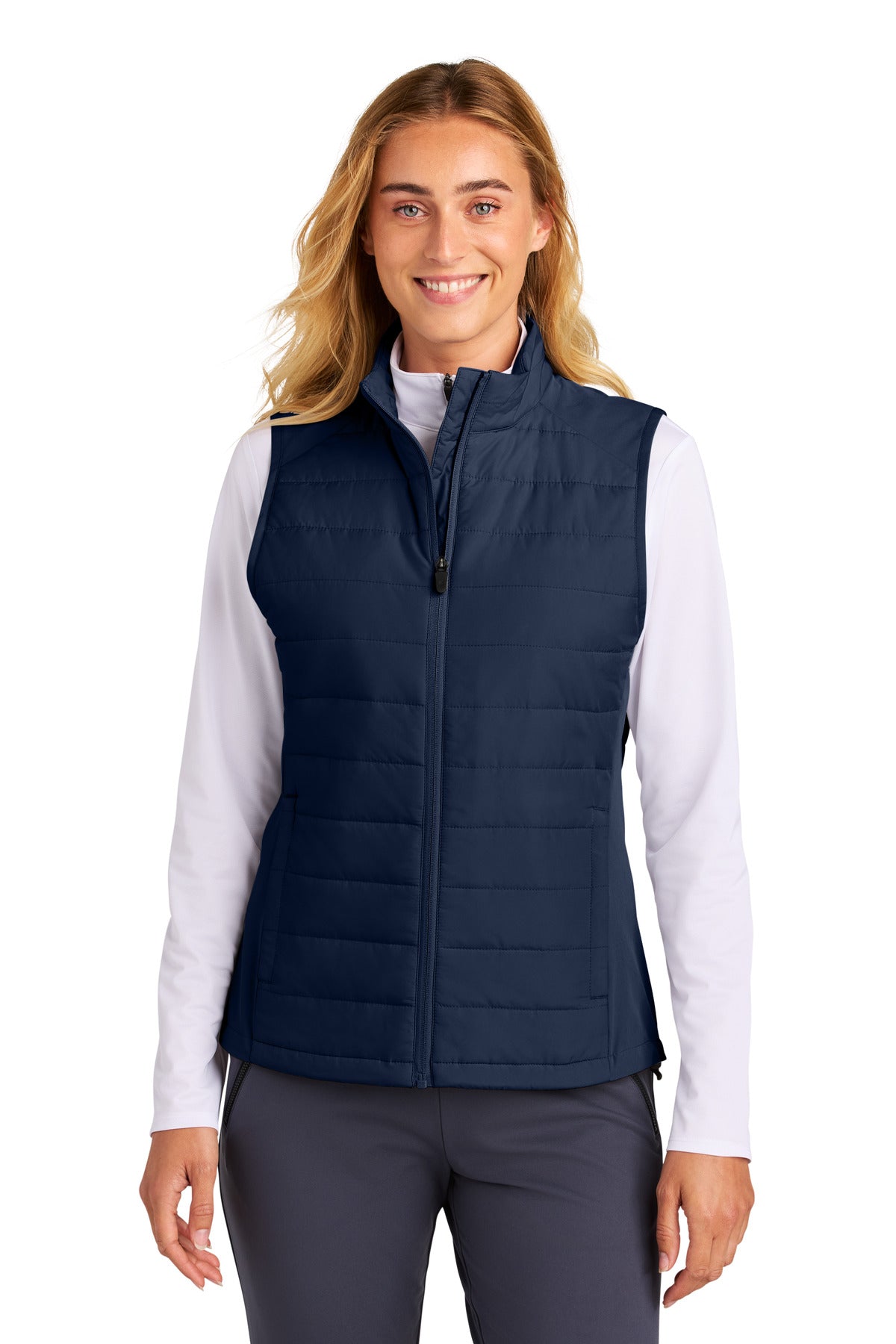 Custom Embroidery or DTF Print - Sport-Tek ®  Women's Teknical Hybrid Vest LST941