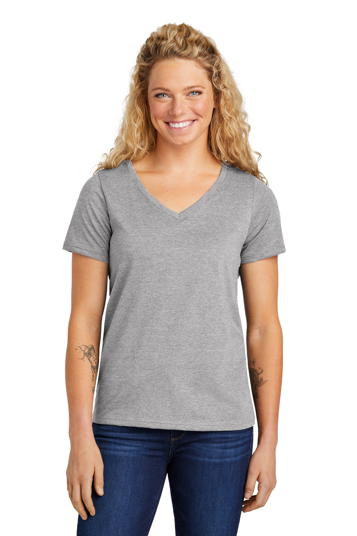 Custom Embroidery or DTF Print - Volunteer Knitwear ™  Women's Daily V-Neck Tee LVL45V