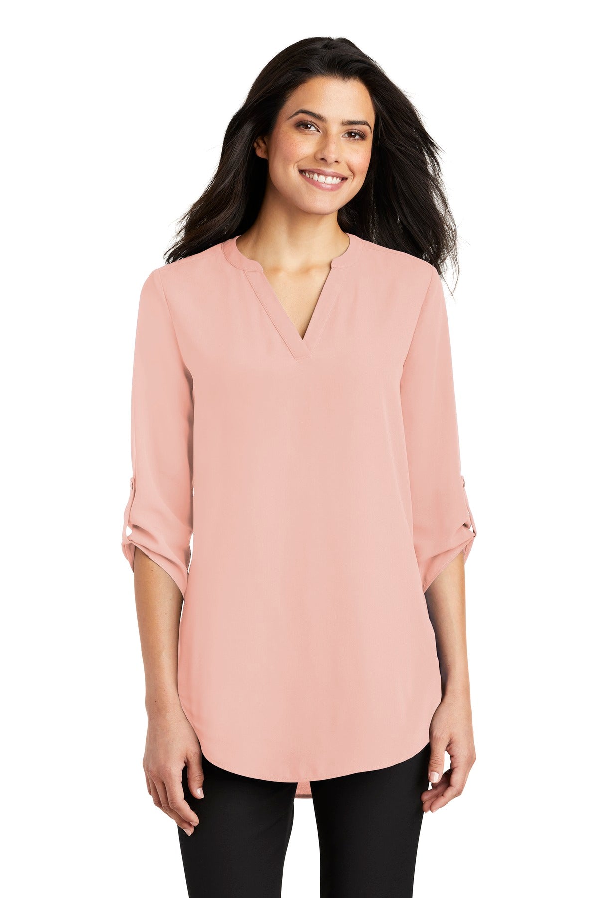 Custom Embroidery or DTF Print - Port Authority ®  Women's 3/4-Sleeve Tunic Blouse. LW701