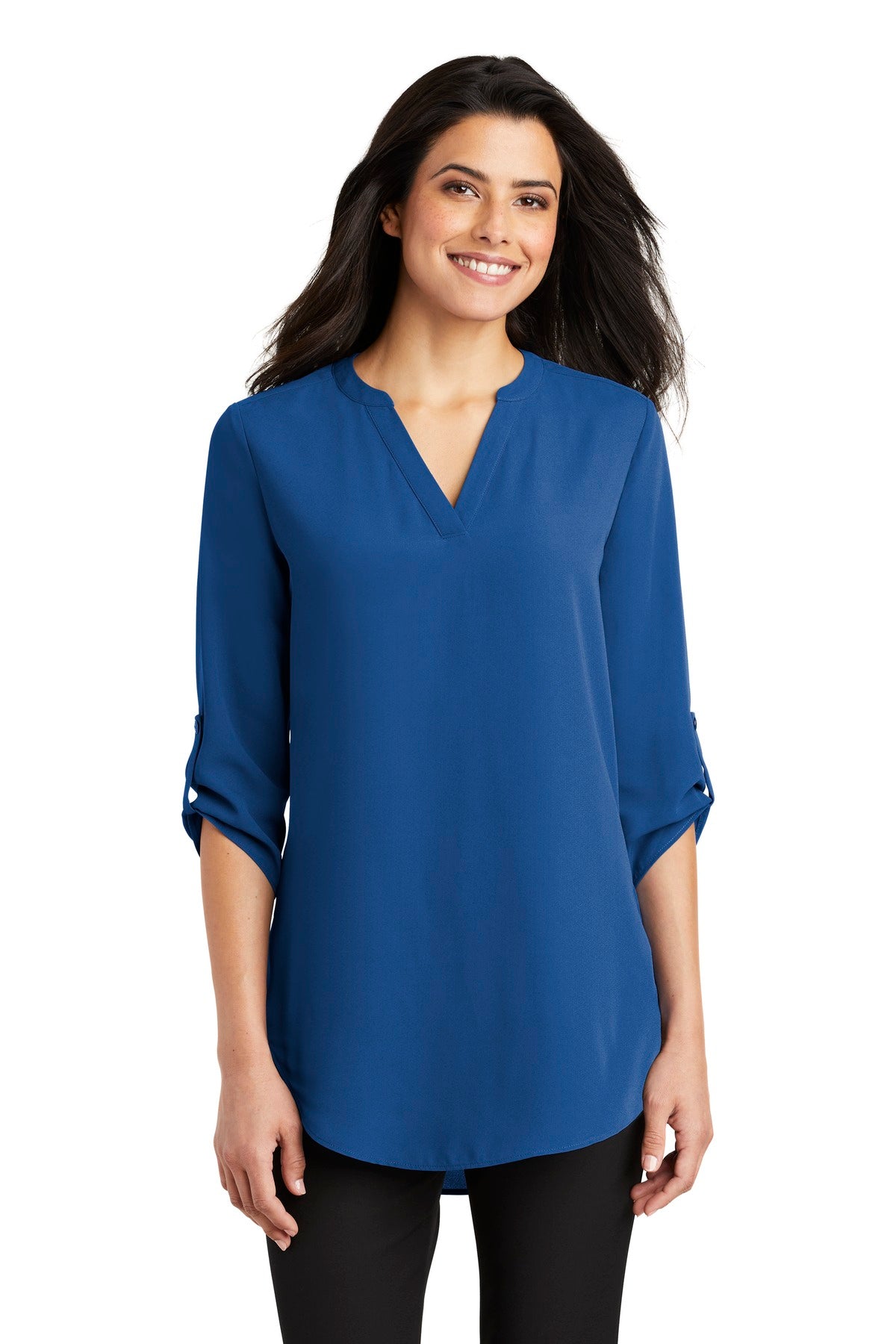 Custom Embroidery or DTF Print - Port Authority ®  Women's 3/4-Sleeve Tunic Blouse. LW701