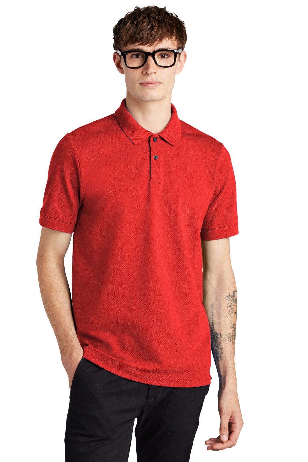 Custom Embroidered - Mercer+Mettle™ Stretch Heavyweight Pique Polo MM1000