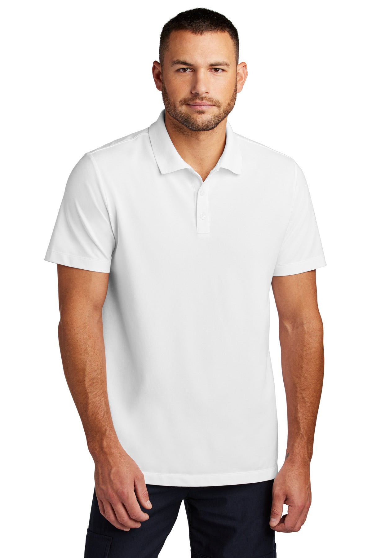 Custom Embroidery or DTF Print - Mercer+Mettle ®  Stretch Pique Polo MM1004