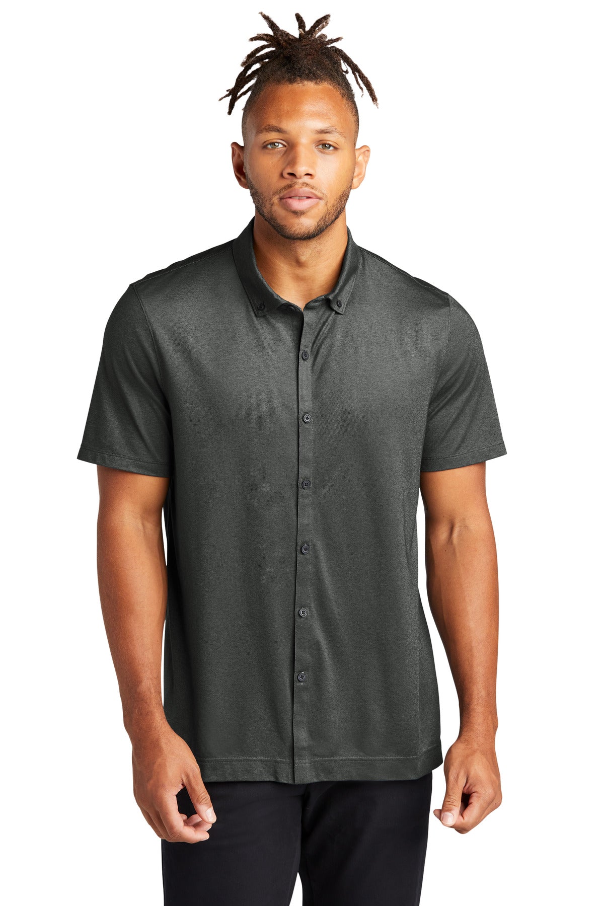 Custom Embroidered - Mercer+Mettle™ Stretch Pique Full-Button Polo MM1006