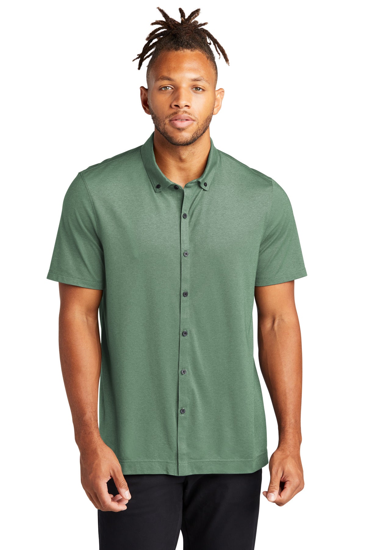 Custom Embroidered - Mercer+Mettle™ Stretch Pique Full-Button Polo MM1006