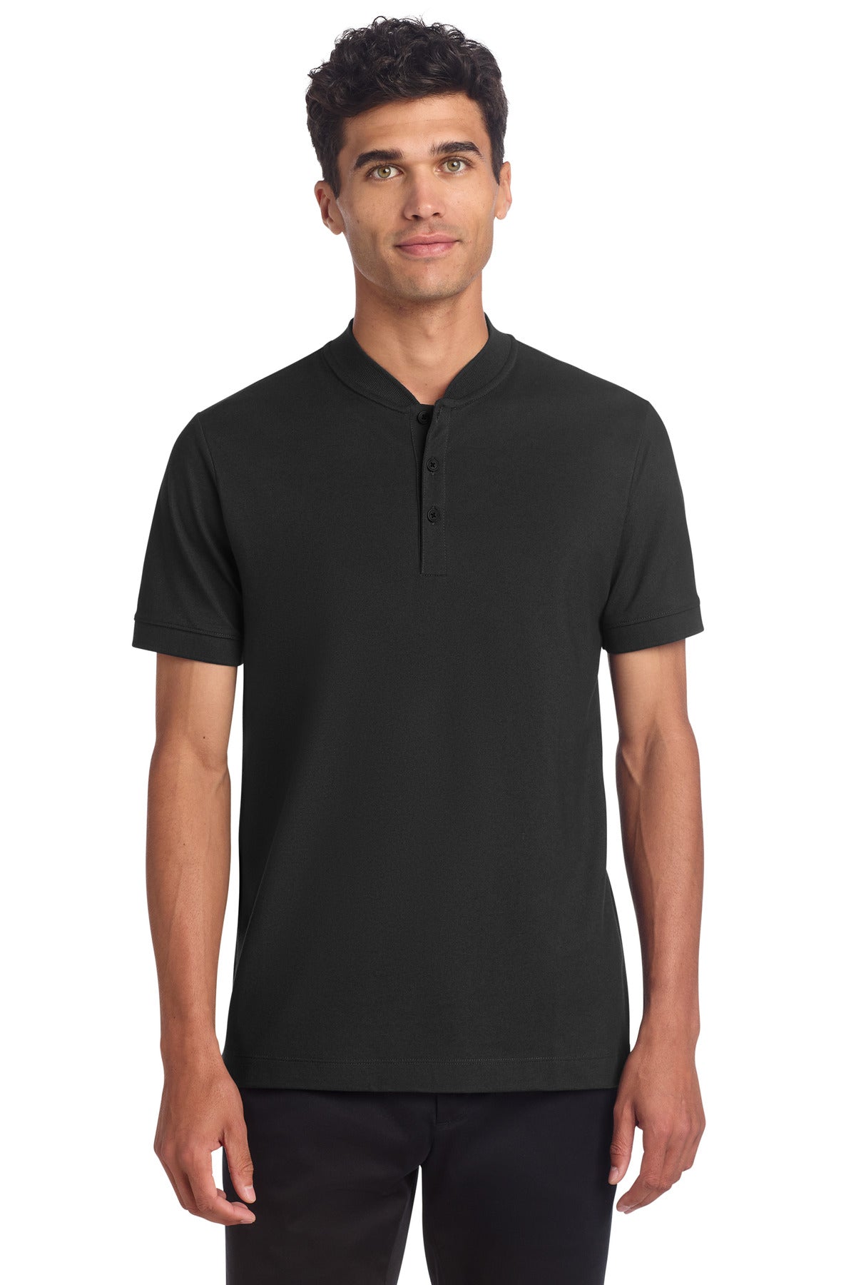 Custom Embroidery or DTF Print - Mercer+Mettle ®  Stretch Pique Henley MM1008