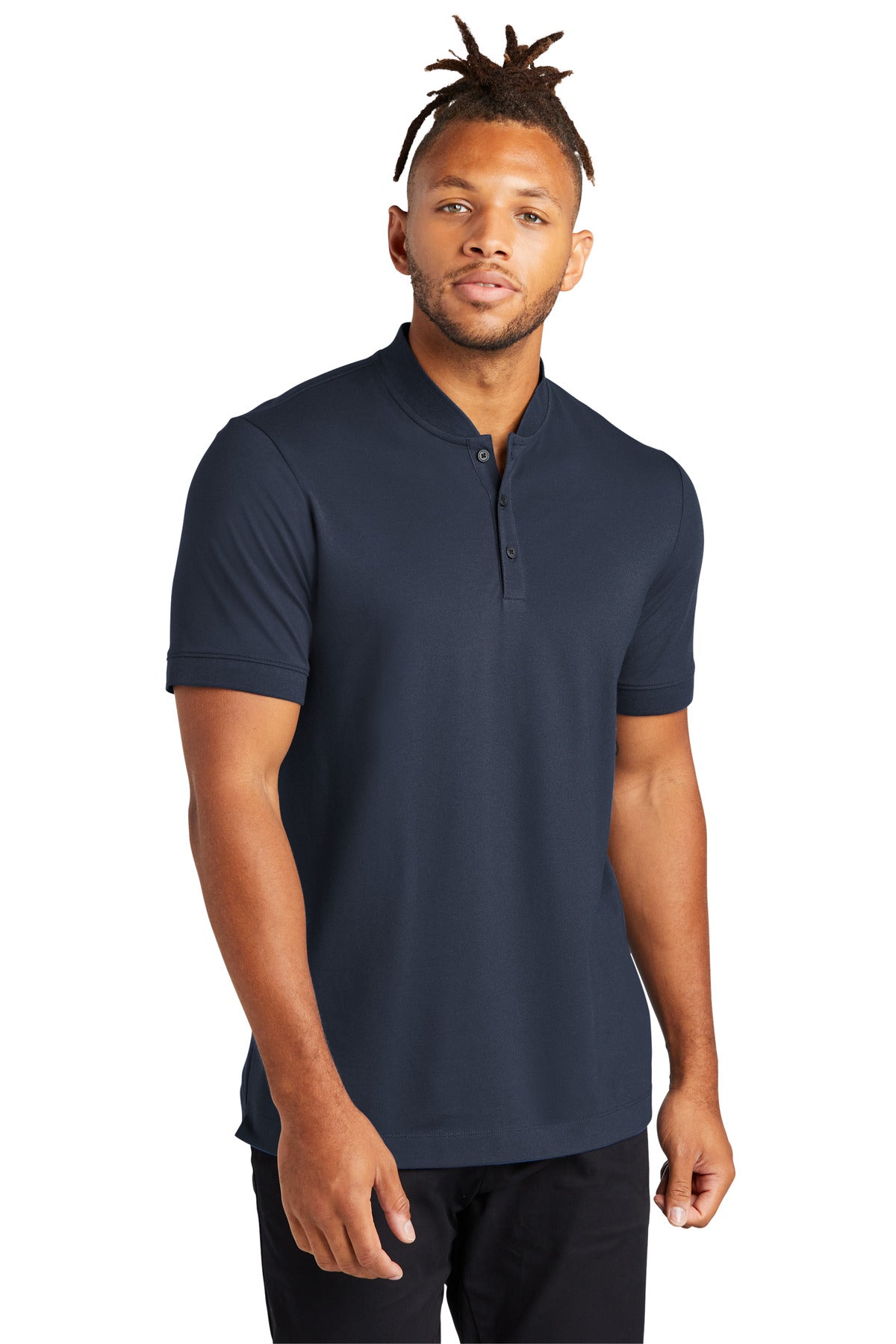 Custom Embroidered - Mercer+Mettle™ Stretch Pique Henley MM1008