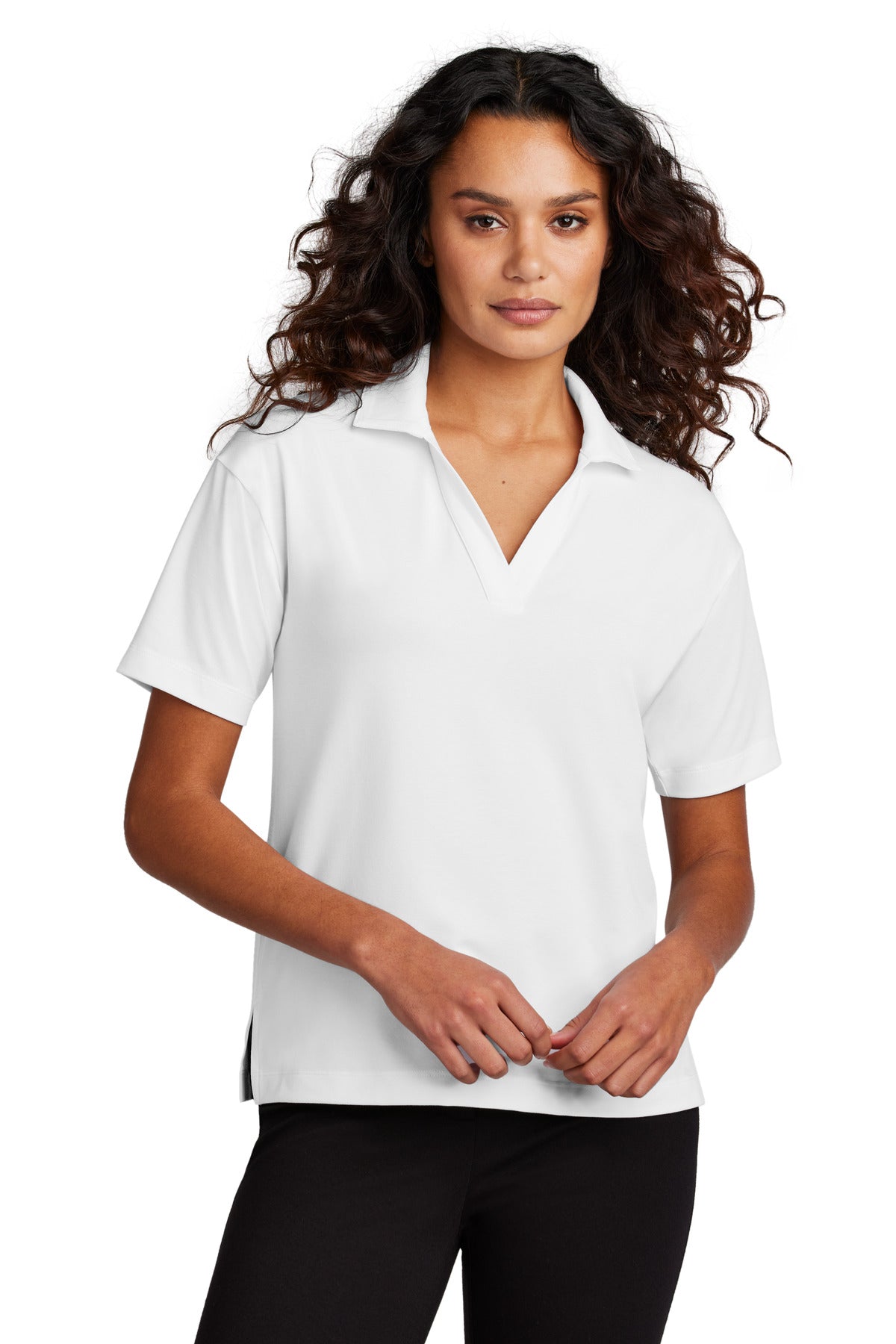 Custom Embroidery or DTF Print - Mercer+Mettle ®  Women's Stretch Jersey Polo MM1015