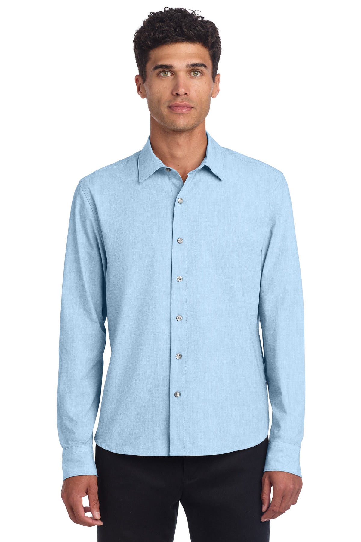 Custom Embroidery or DTF Print - Mercer+Mettle ®  Long Sleeve Stretch Woven Shirt MM2000