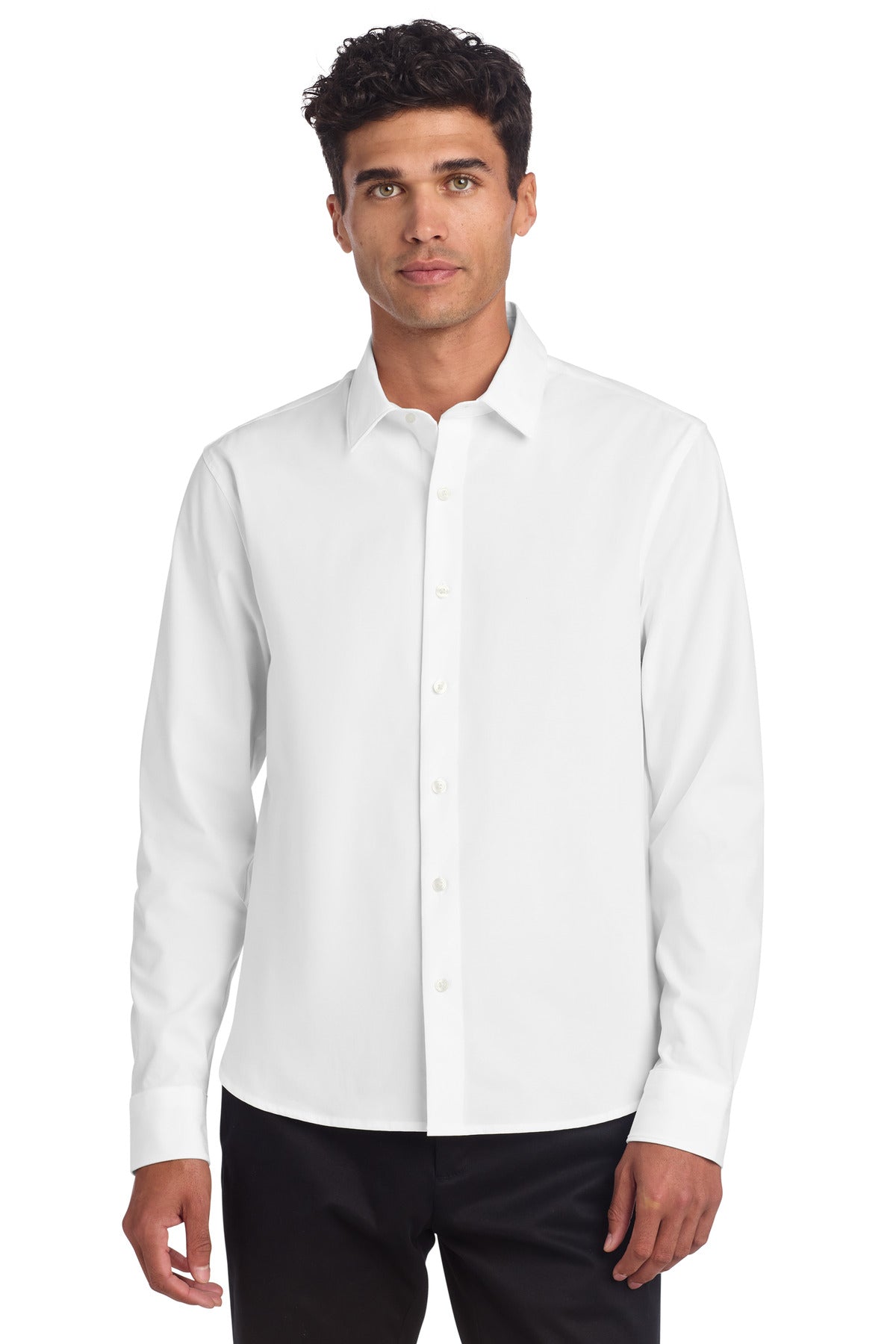Custom Embroidery or DTF Print - Mercer+Mettle ®  Long Sleeve Stretch Woven Shirt MM2000