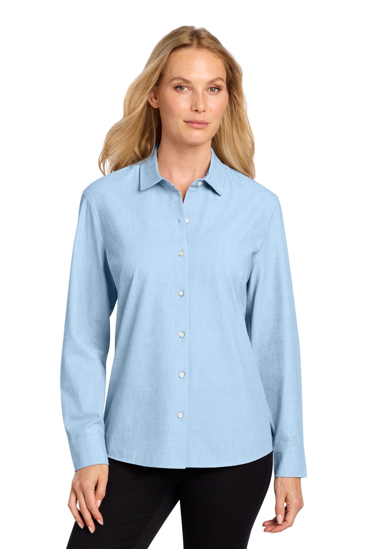 Custom Embroidery or DTF Print - Mercer+Mettle ®  Women's Long Sleeve Stretch Woven Shirt MM2001