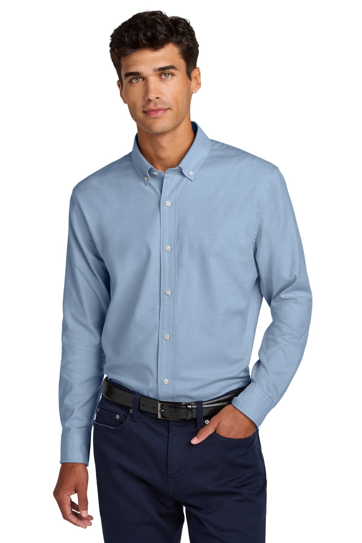Custom Embroidery or DTF Print - Mercer+Mettle ®  Long Sleeve Modern Oxford Shirt MM2002