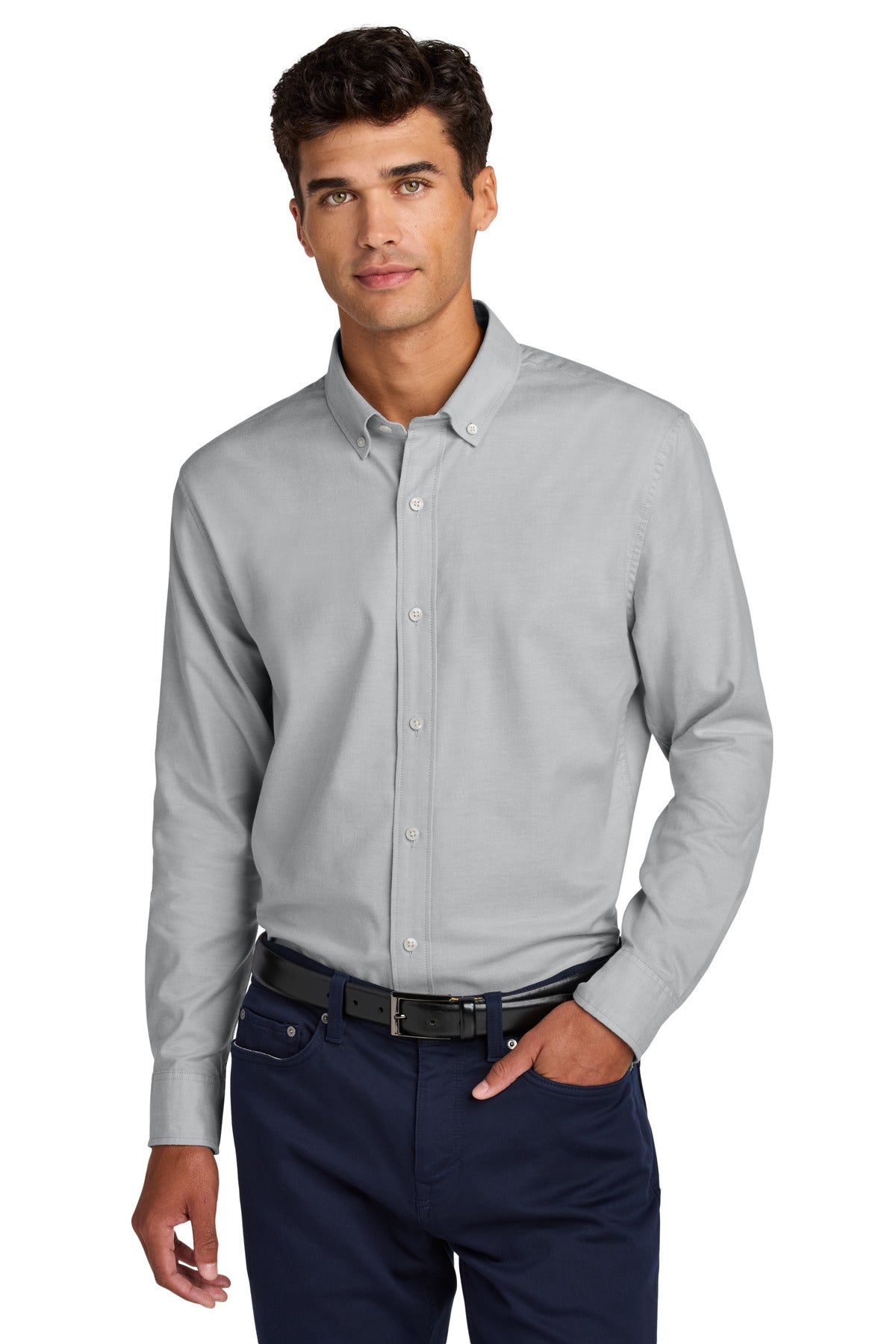 Custom Embroidery or DTF Print - Mercer+Mettle ®  Long Sleeve Modern Oxford Shirt MM2002