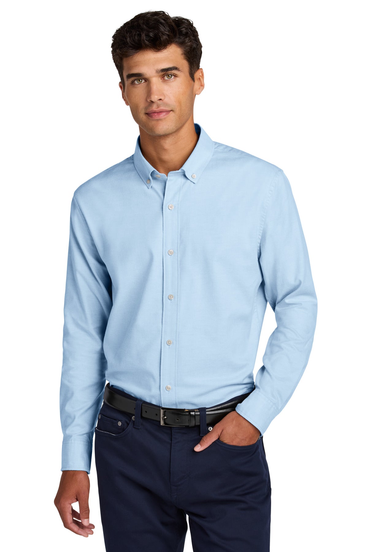 Custom Embroidery or DTF Print - Mercer+Mettle ®  Long Sleeve Modern Oxford Shirt MM2002