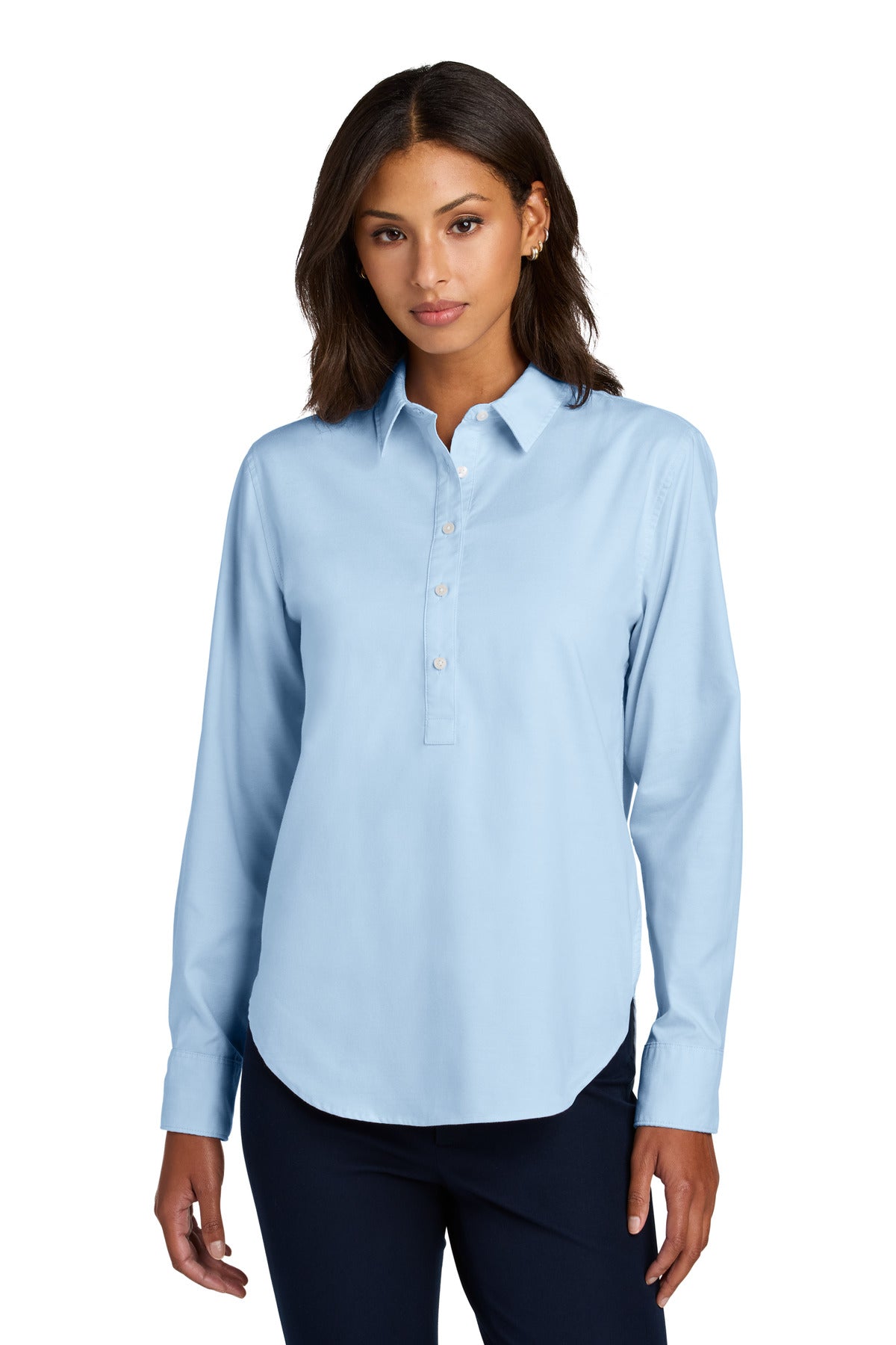Custom Embroidery or DTF Print - Mercer+Mettle ®  Women's Long Sleeve Modern Oxford Shirt MM2003