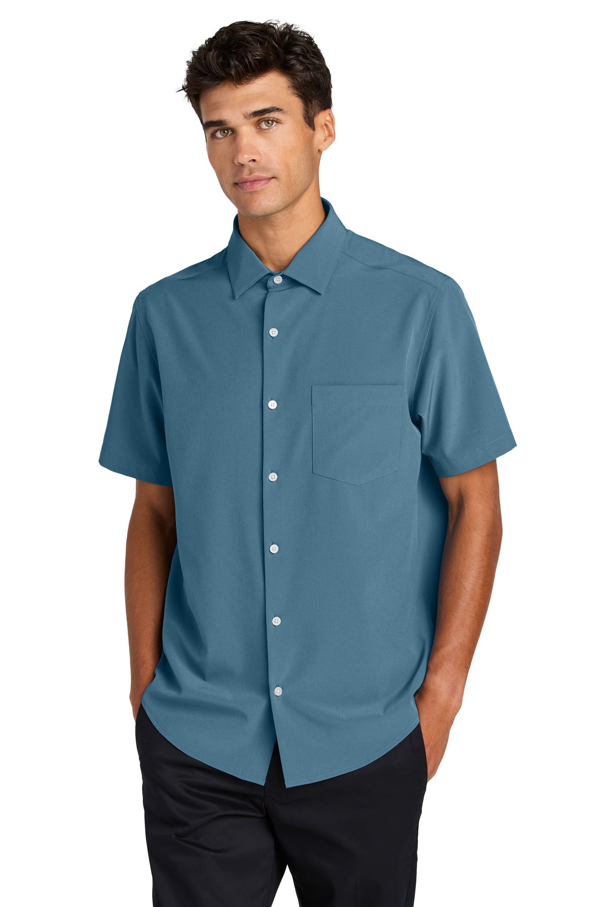 Custom Embroidery or DTF Print - Mercer+Mettle ®  Short Sleeve UV Capital Tech Shirt MM2006