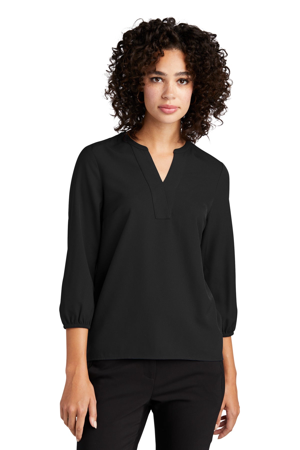 Custom Embroidered - Mercer+Mettle™ Women's Stretch Crepe 3/4-Sleeve Blouse MM2011